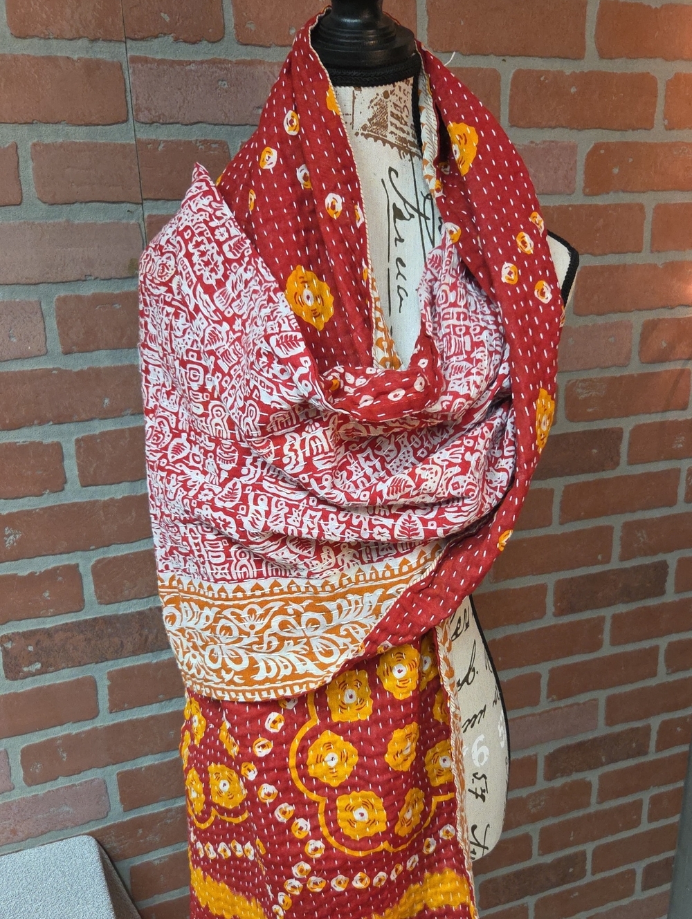 Reversible Kantha Scarf #58